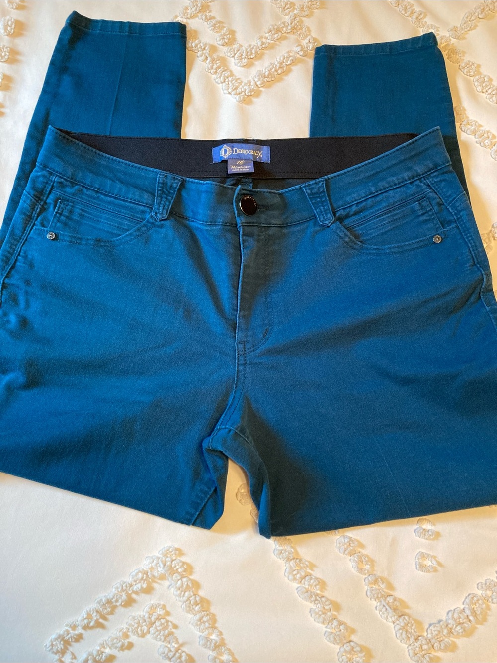 Democracy Teal Skinny Jeggings